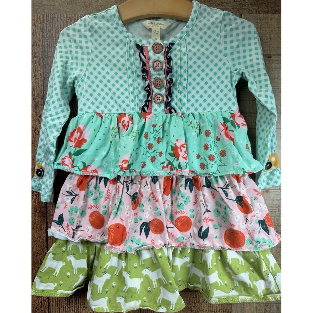 Matilda Jane Joanna Gaines Tiered Ruffle Floral Cottage Print Dress Baby 18-24 M